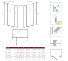 Radaway Torrenta DWJS drzwi prysznicowe 61,2 cm lewe chrom/szkło przezroczyste 1320612-01-01L