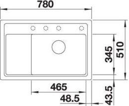 BLANCO ZENAR XL 6 S zlewozmywak Compact prawy kawowy z kor. InFino, z korkiem aut. 523784