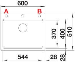 BLANCO Zlewozmywak BLANCO ETAGON 6 biały (korek auto InFino + szyny) (524533)