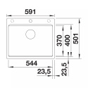 BLANCO zlewozmywak ETAGON 6-F Silgranit czarny, InFino, szyny 527682