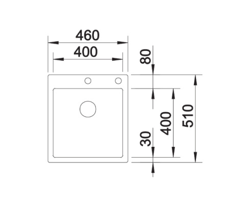 Blanco Claron 400-IF/A Zlewozmywak stalowy 1kom. 46x51 cm z korkiem automatycznym InFino PushControl stalowy Durinox 523392