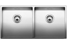 Blanco Claron 400/400-IF Zlewozmywak stalowy dwukomorowy 46x51 cm bez korka automatycznego stalowy 521617