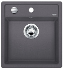 Blanco Dalago 45-F Zlewozmywak granitowy jednokomorowy 45,5x50 cm z korkiem automatycznym szarość skały 518847