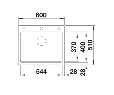 Blanco Etagon 6 Zlewozmywak granitowy jednokomorowy 60x51 cm z korkiem automatycznym InFino tartufo 524536
