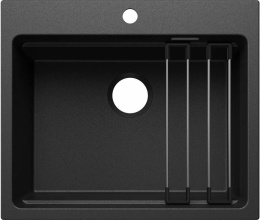 Blanco Etagon 6 - Zlewozmywak silgranitowy 60x51 cm, z akcesoriami, antracyt 527749