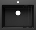 Blanco Etagon 6 - Zlewozmywak silgranitowy 60x51 cm, z akcesoriami, czarny 527746
