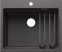 Blanco Etagon 6 - Zlewozmywak silgranitowy 60x51 cm, z akcesoriami, szarość skały 527750