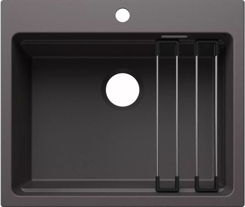 Blanco Etagon 6 - Zlewozmywak silgranitowy 60x51 cm, z akcesoriami, szarość skały 527750