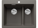 Blanco Pleon 6 Split Zlewozmywak granitowy dwukomorowy 61,5x51 cm wulkaniczny szary lewy 527322