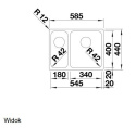 Blanco Solis 340/180-U Zlewozmywak stalowy półtorakomorowy lewy 58,5x44 cm 526129