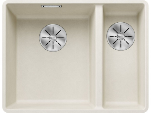 Blanco Subline 340/160-F Zlewozmywak granitowy półtorakomorowy 55,2x42,7 cm lewy delikatny biały 527161