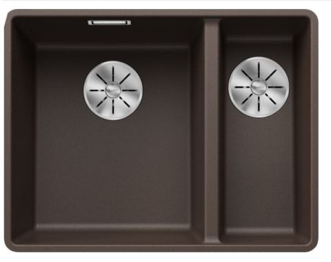 Blanco Subline 340/160-F Zlewozmywak granitowy półtorakomorowy lewy 55,2x42,7 cm kawowy 523573