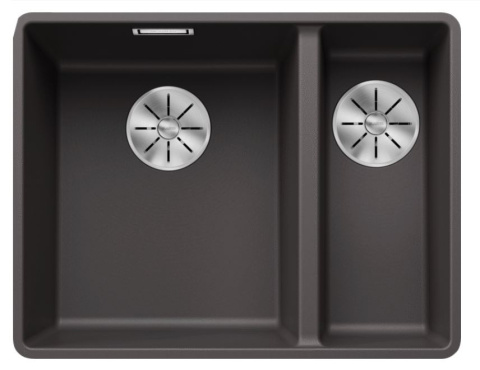 Blanco Subline 340/160-F Zlewozmywak granitowy półtorakomorowy lewy 55,2x42,7 cm szarość skały 523569