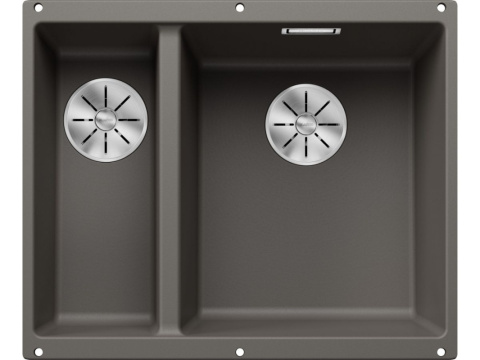 Blanco Subline 340/160-U Zlewozmywak granitowy półtorakomorowy 55,5x46 cm prawy wulkaniczny szary 527346