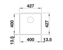 Blanco Subline 400-F Zlewozmywak granitowy jednokomorowy 42,7x42,7 cm delikatny biały 527165