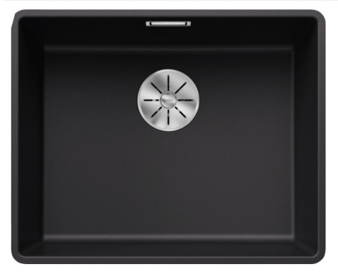 Blanco Subline 500-F Zlewozmywak granitowy jednokomorowy 52,7x42,7 cm czarny 525994