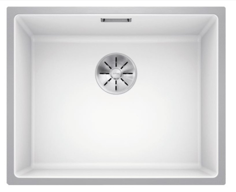 Blanco Subline 500-IF SteelFrame Zlewozmywak granitowy jednokomorowy 54,3x44,3 cm biały/stalowy 524110