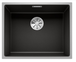 Blanco Subline 500-IF SteelFrame Zlewozmywak granitowy jednokomorowy 54,3x44,3 cm czarny/stalowy 525997