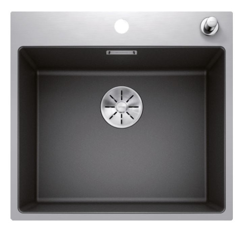 Blanco Subline 500-IF/A SteelFrame Zlewozmywak granitowy jednokomorowy 54,3x51 cm antracyt/stalowy 524111