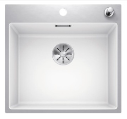 Blanco Subline 500-IF/A SteelFrame Zlewozmywak granitowy jednokomorowy 54,3x51 cm biały/stalowy 524112