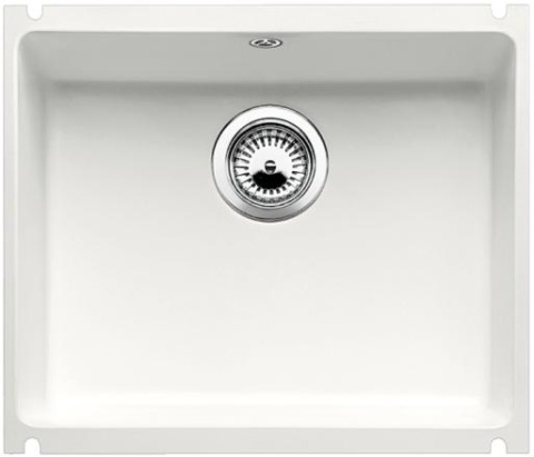 Blanco Subline 500-U Zlewozmywak ceramiczny jednokomorowy 53x46 cm podwieszany bez korka automatycznego biały połysk 514506