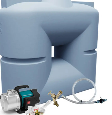 MPI Zestaw zbiornik na deszczówkę Roma B z pompą powierzchniową EKJ z przyłączem FASTFIT. 2000L ZBB02001