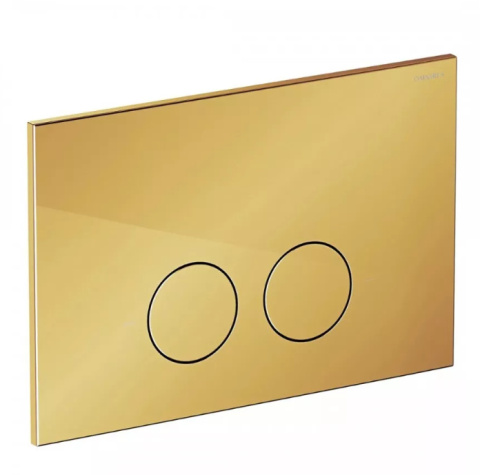 Omnires Flush Set Strongframe stelaż podtynkowy do WC z ECO spłukiwaniem przycisk spłukujący złoty połysk STFWCECO1M-RGL