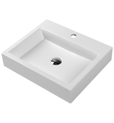 Omnires Marble+ Thasos Umywalka nablatowa 50x42x10,3 cm biała THASOS500BP