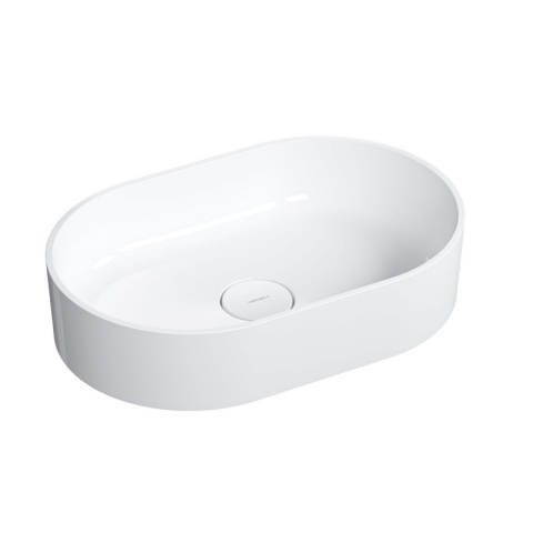 Omnires Ovo M+ Umywalka nablatowa 55x36 cm biały połysk OVOUNBP