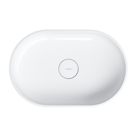 Omnires Ovo M+ Umywalka nablatowa 55x36 cm biały połysk OVOUNBP