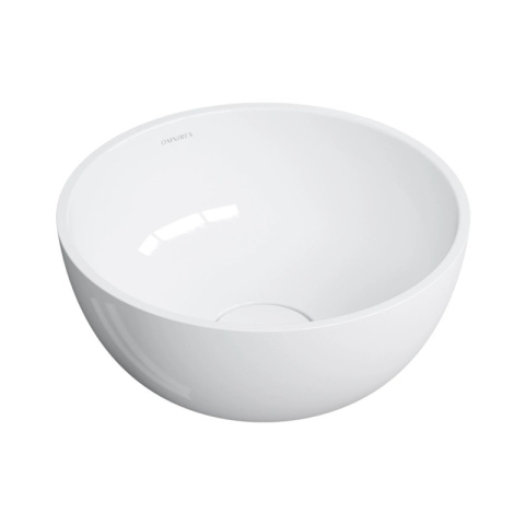 Omnires Shell M+ Umywalka nablatowa 35 cm biała SHELL350UNBP