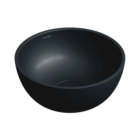 Omnires Shell M+ Umywalka nablatowa 35 cm black lava mat SHELL350UNBLV