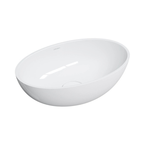Omnires Shell M+ Umywalka nablatowa 50x32 cm biała SHELL500UNBP