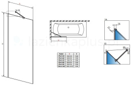 Wpisz KOD: PROMO - 10% Radaway Modo New Brushed Gunmetal PNJ II parawan nawannowy 80 cm gunmetal szczotkowany/szkło przezroczyste 10006080-92-01