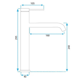 Rea Bateria Umywalkowa CLIF ZŁOTA SZCZOTKOWANA WYSOKA REA-B5329
