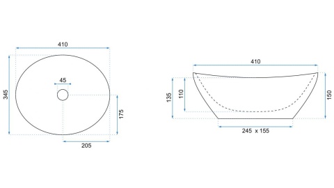 Rea Umywalka nablatowa Sofia Light Stone REA-U0165