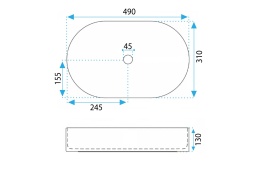 Rea Umywalka nablatowa Vanda REA-U0603