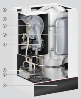 Viessmann Kocioł gazowy Vitodens 111-W B1LF 19 kW + zbiornik 46 L Z028150