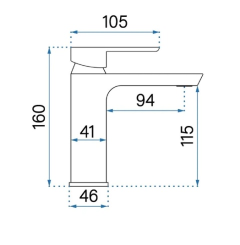 Rea Bateria Umywalkowa ARGUS ZŁOTA SZCZOTKOWANA WYSOKA REA-B6412