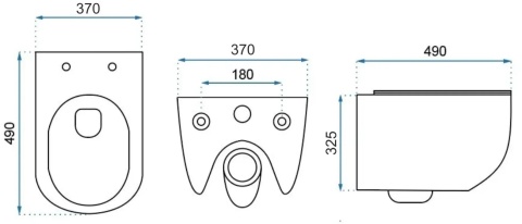 Rea Misa WC podwieszana Carter N2 Rimless REA-C1400
