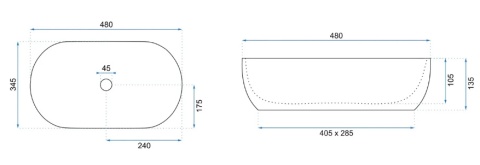 Rea Umywalka nablatowa AMELIA WOOD MATT REA-U5060