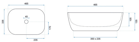 Rea Umywalka nablatowa Belinda Aiax Shiny REA-U6596