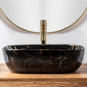 Rea Umywalka nablatowa Belinda Black Marble shiny REA-U8907