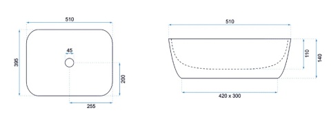 Rea Umywalka nablatowa Freja Beige REA-U6647