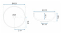 Rea Umywalka nablatowa ICE BLACK REA-U6660