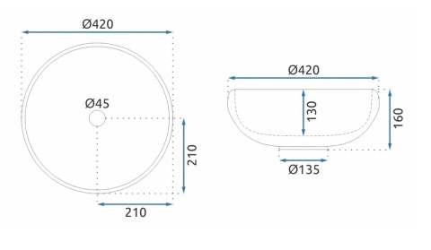 Rea Umywalka nablatowa ICE BLACK REA-U6660