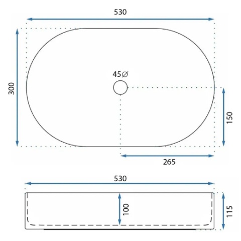 Rea Umywalka nablatowa LAYLA 50 REA-U9108