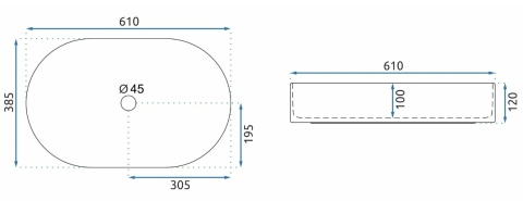 Rea Umywalka nablatowa Nadia 60 REA-U1055