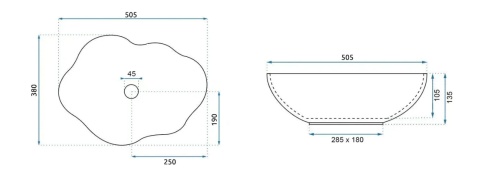 Rea Umywalka nablatowa Pearl White REA-U0265