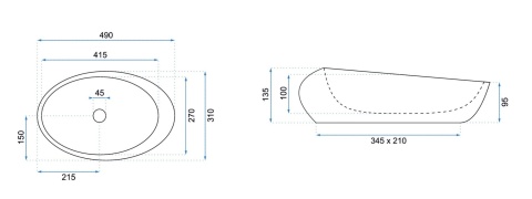 Rea Umywalka nablatowa Roxy B Stone NATURE REA-U6650
